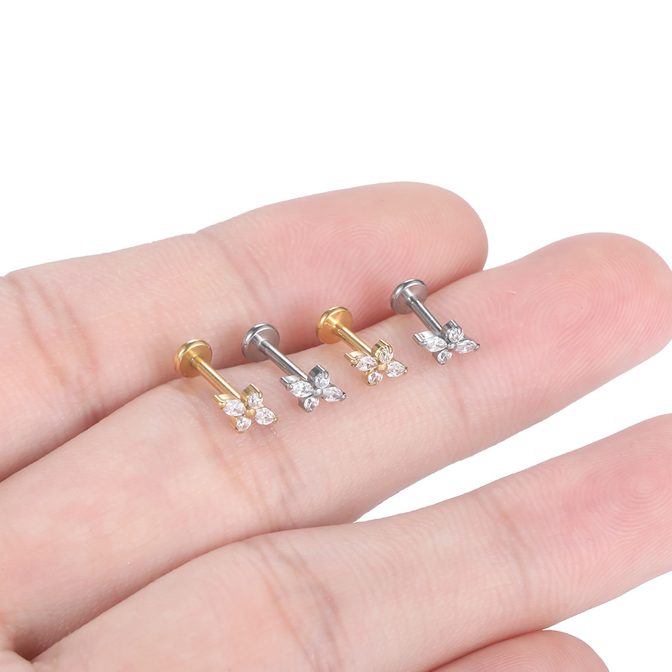 1PC G23 티타늄 라브렛 피어싱 주얼리 플랫 백 귀 - Flat Back Labret Stud 리뷰 및 가격