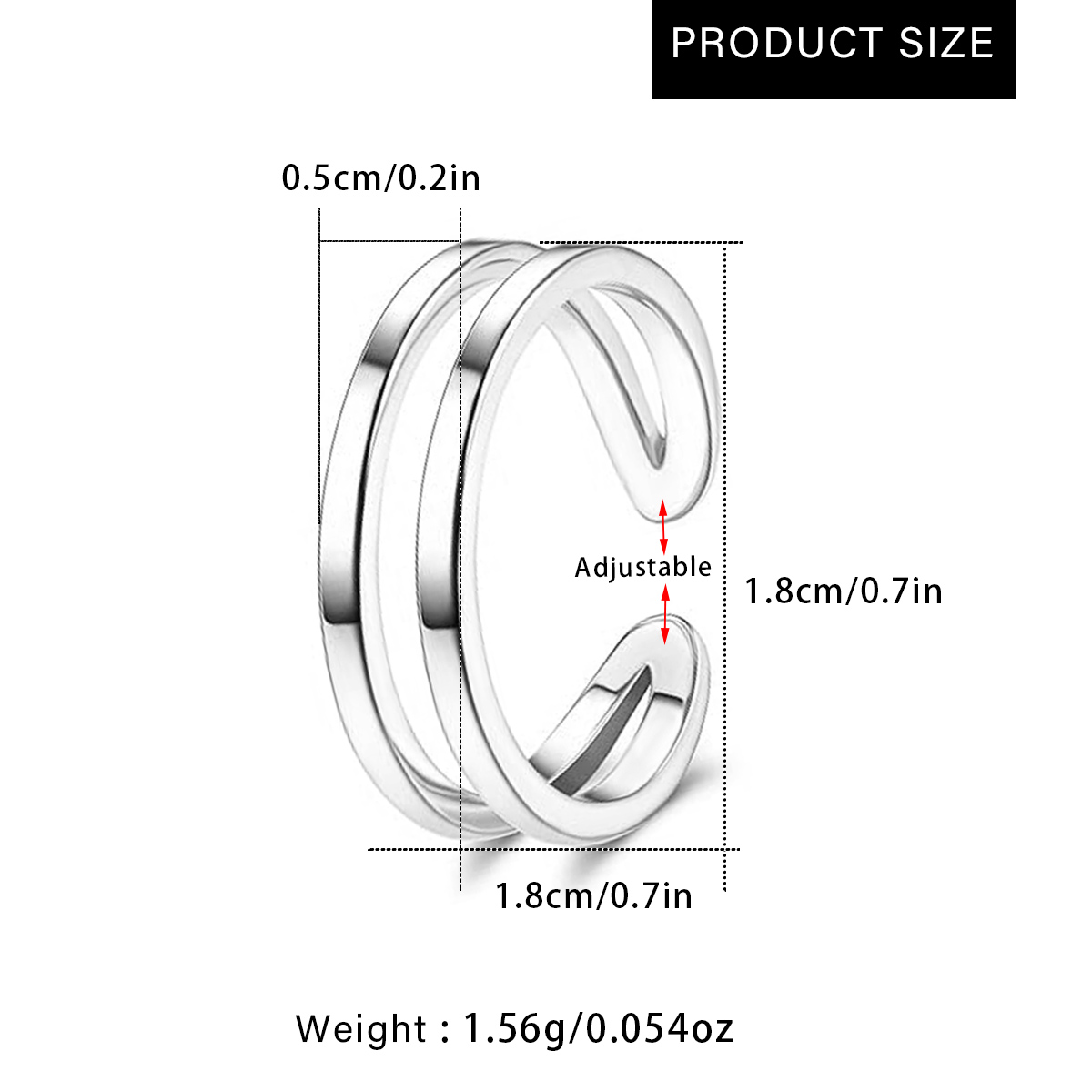 조절 가능한 이중 레이어 발가락 반지 316L 스테인리 - Body Jewelry Rings 리뷰 및 가격