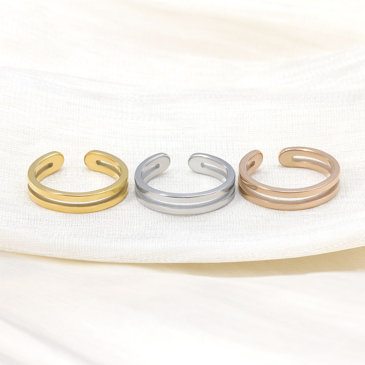 조절 가능한 이중 레이어 발가락 반지 316L 스테인리 - Body Jewelry Rings 리뷰 및 가격