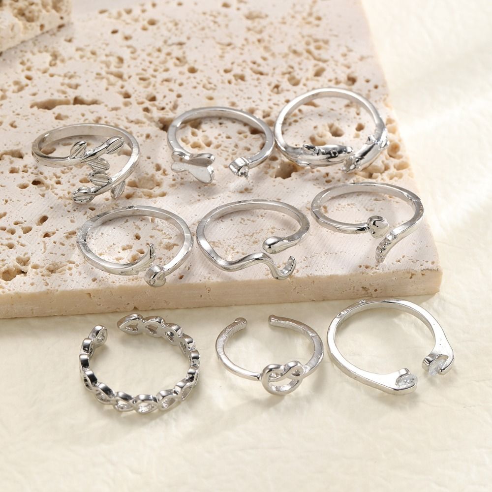 정교한 빈티지 하트 발가락 반지, 오픈형 합금 나비 발 - Body Jewelry Rings 리뷰 및 가격