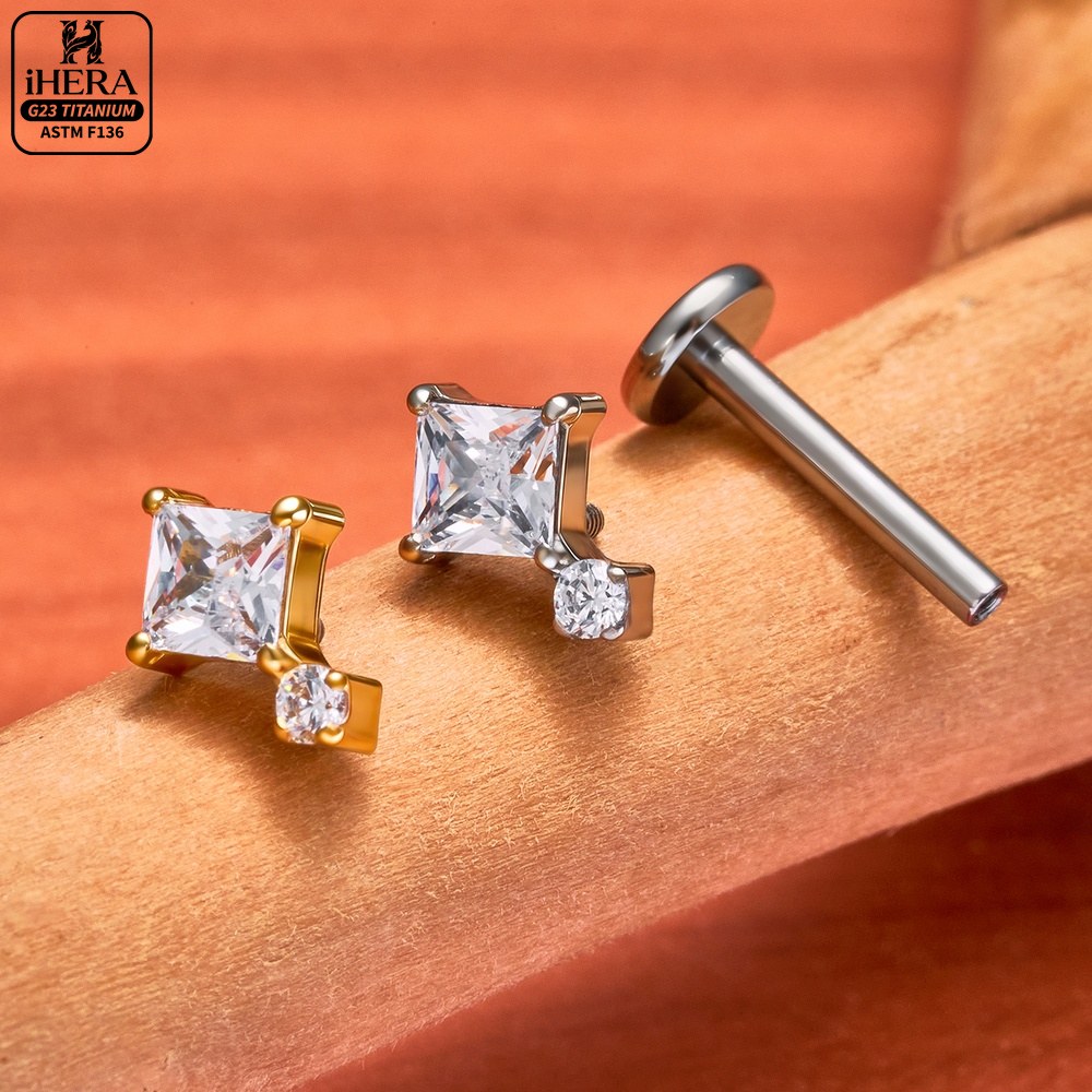 G23 티타늄 라브렛 세그먼트 하트 에펠탑 스터드 벌크 - Body Jewelry Vertical Labret 리뷰 및 가격