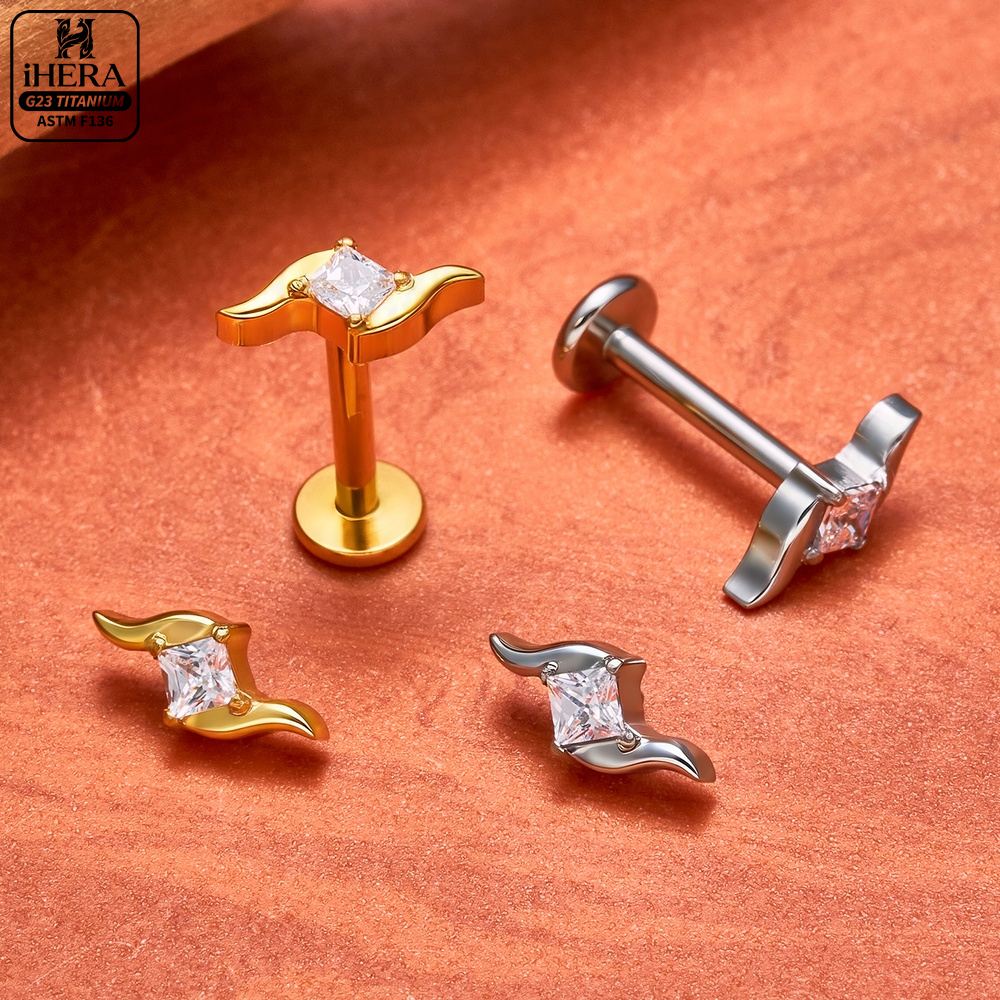 G23 티타늄 라브렛 세그먼트 하트 에펠탑 스터드 벌크 - Body Jewelry Vertical Labret 리뷰 및 가격
