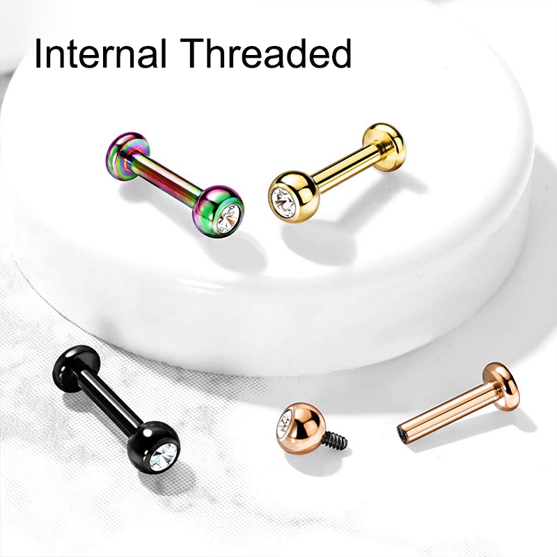 16G 수술용 스틸 볼 탑 CZ 립 셉텀 스터드 라브렛 - Body Jewelry Septum 리뷰 및 가격