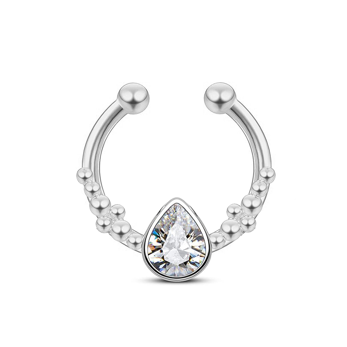 스테인레스 스틸 말굽 워터 드롭 여성을위한 천공 클립이 - Body Jewelry Septum 리뷰 및 가격