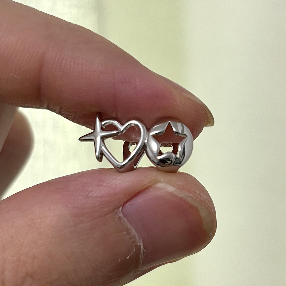 레이첼 Y2K 빈티지 더블 할로우 하트 스타 치아 그릴 - Body Jewelry Men 리뷰 및 가격