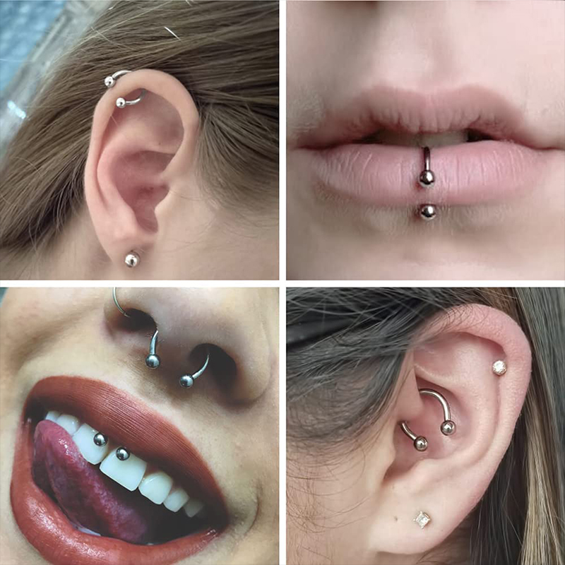 5개/세트 스테인리스 스틸 18G 말굽형 바벨 코/입/ - Body Jewelry Septum 리뷰 및 가격