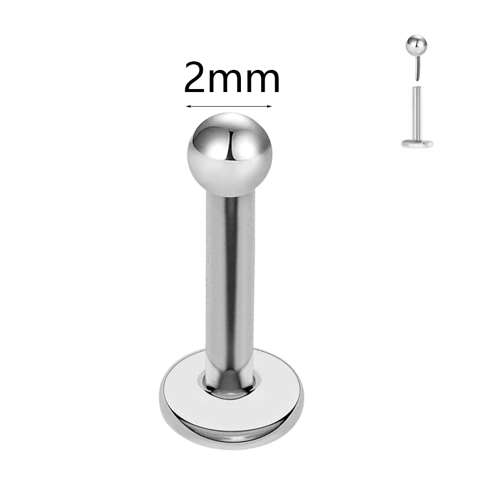 ASTM F136 G23 티타늄 볼 Tragus 귀걸이 - Flat Back Labret Stud 리뷰 및 가격