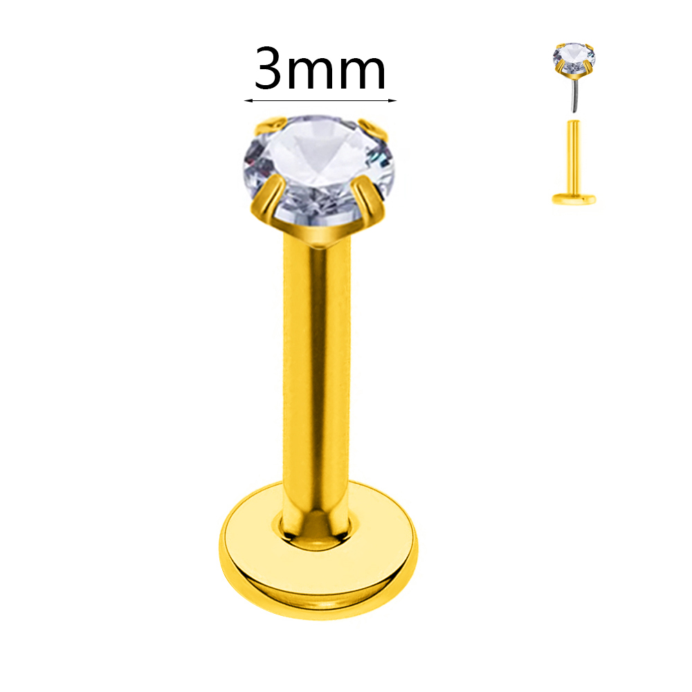 ASTM F136 G23 티타늄 볼 Tragus 귀걸이 - Flat Back Labret Stud 리뷰 및 가격