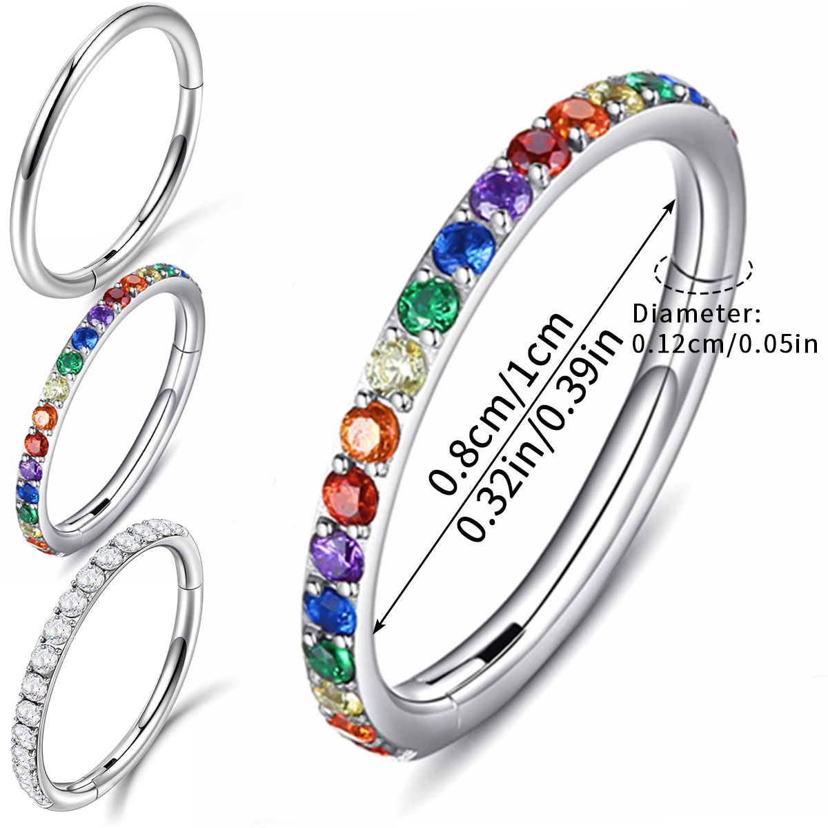 인기 ASTM F136 코링 혼합 색상 바디 클립 후프 - Body Jewelry Men 리뷰 및 가격