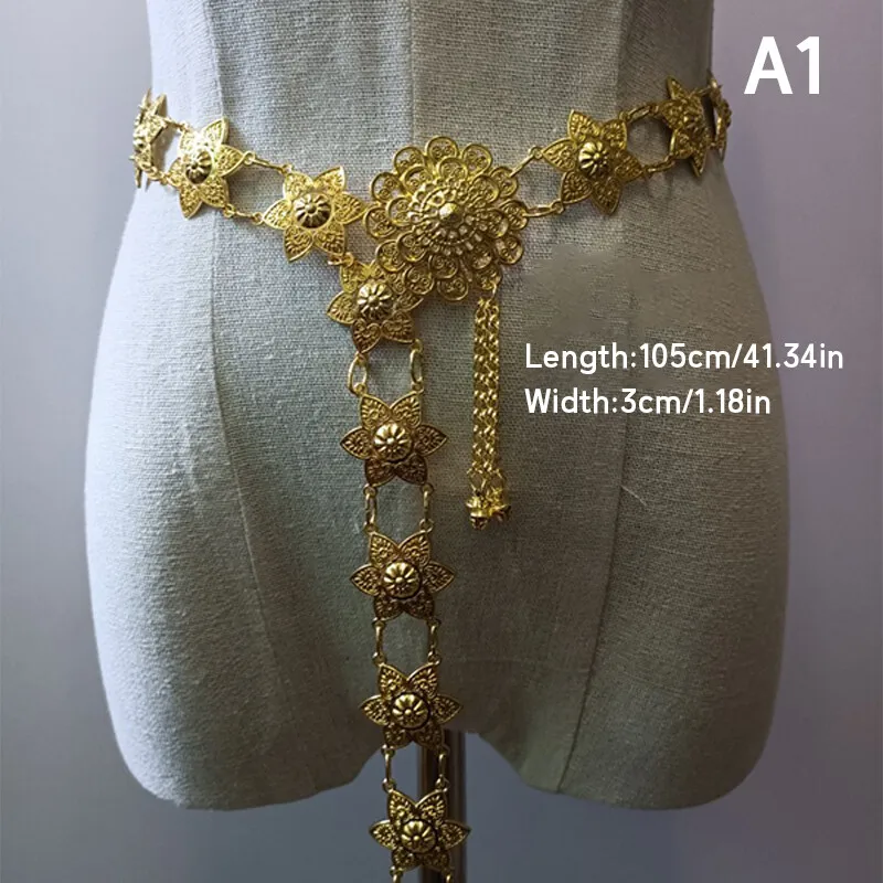 1PC 금속 태국 허리 체인 여성 태국 다이 골드 벨트 - Body Jewelry In Bulk 리뷰 및 가격