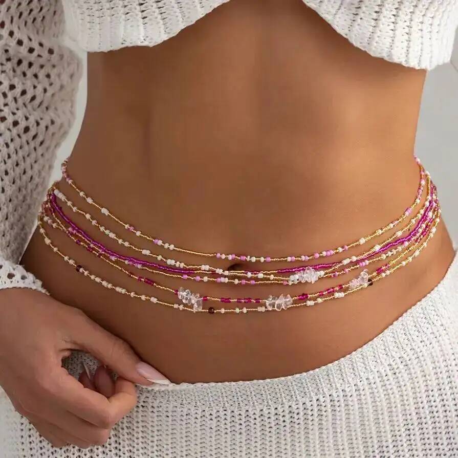 시신 6종 세트 보헤미안 스타일 화려한 쌀알 비즈 허리 - Body Jewelry In Bulk 리뷰 및 가격